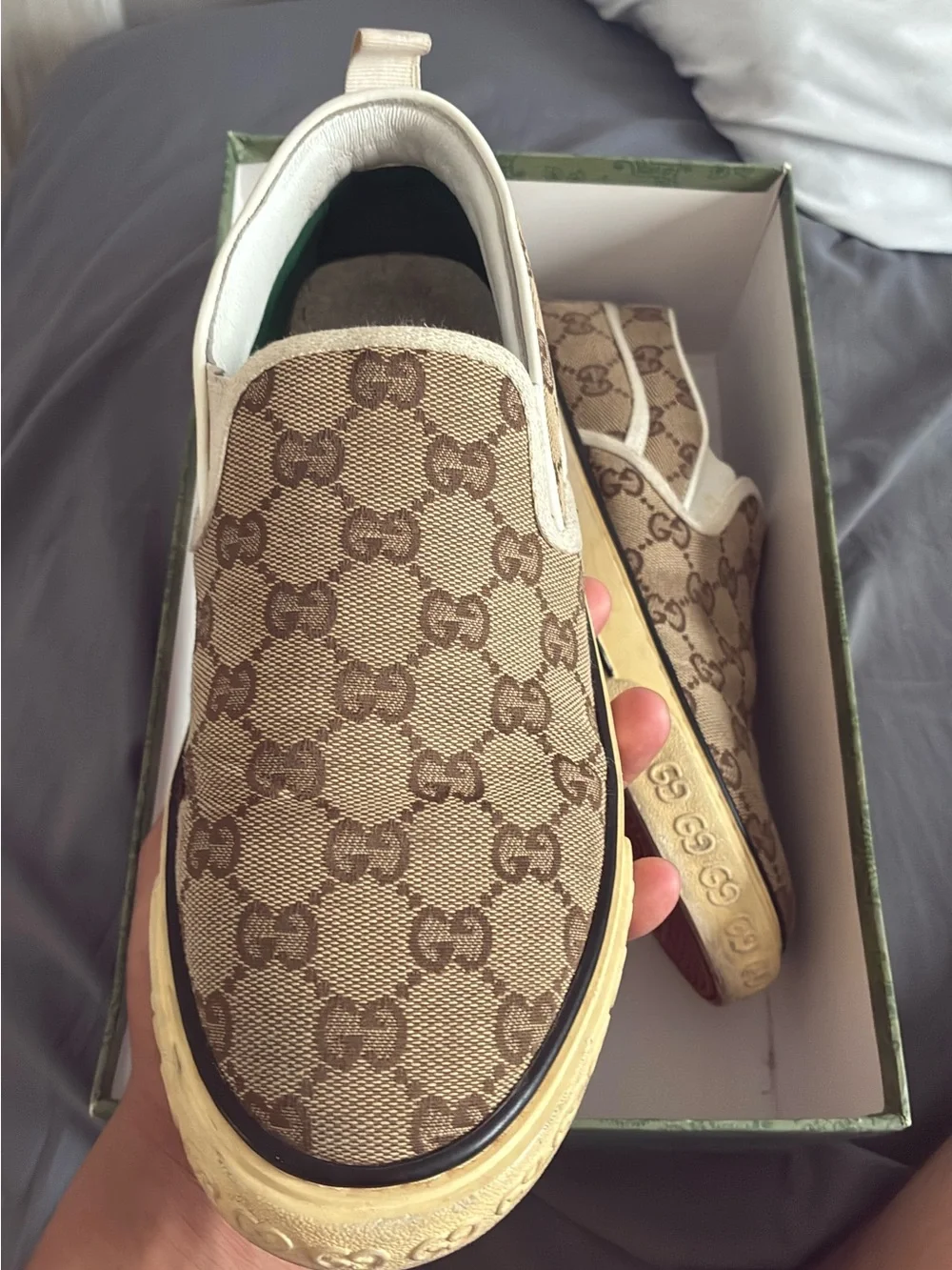 Gucci Teal Damask Patterned Gift Box